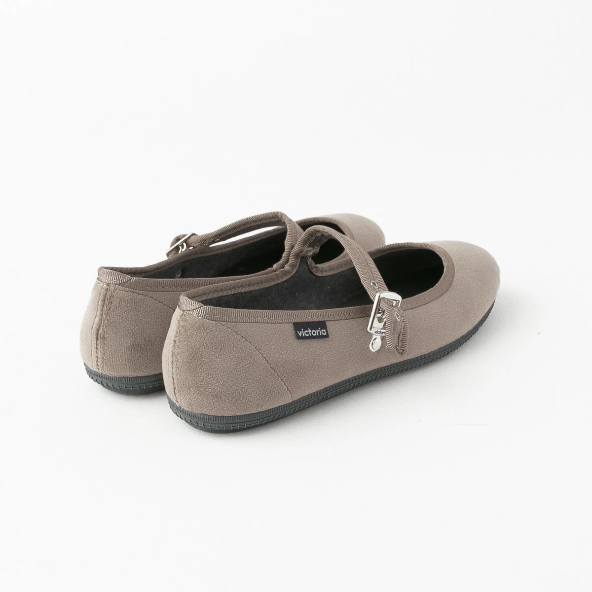 Victoria ビクトリア ベロア ストラップ フラットシューズ VC002 3色