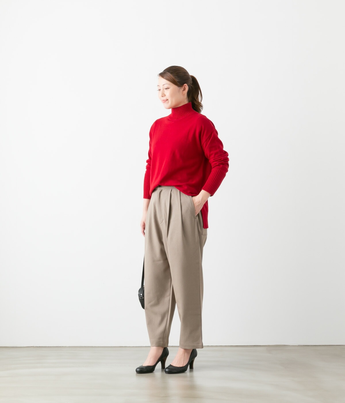 TISSU ティシュ FLAVOR ウールライクツイル タックパンツ 3色 TS230PT082