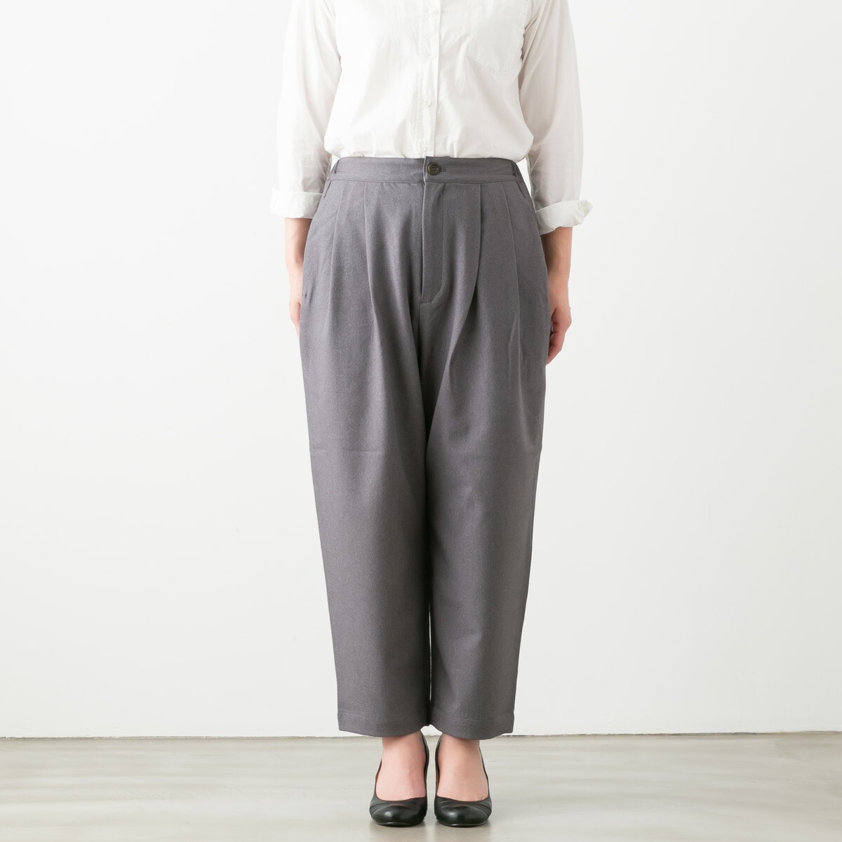 TISSU ティシュ FLAVOR ウールライクツイル タックパンツ 3色 TS230PT082