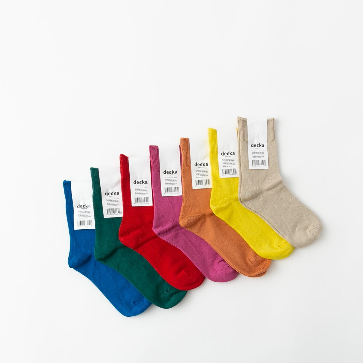 decka デカ Mercerized Socks マーセライズドソックス ギザコットン ソックス 7色