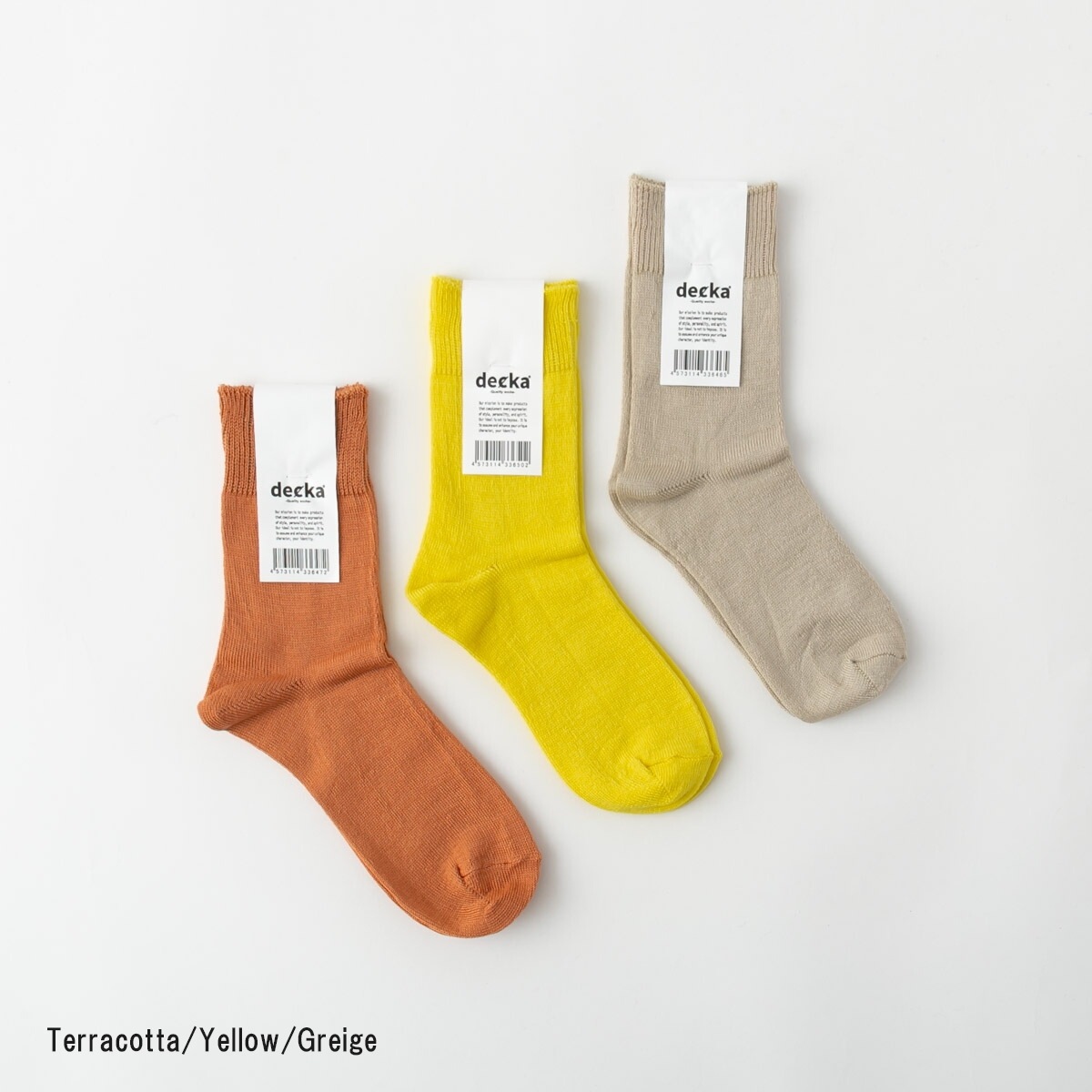 decka デカ Mercerized Socks マーセライズドソックス ギザコットン ソックス 7色