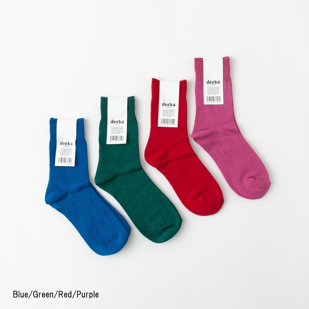 decka デカ Mercerized Socks マーセライズドソックス ギザコットン ソックス 7色