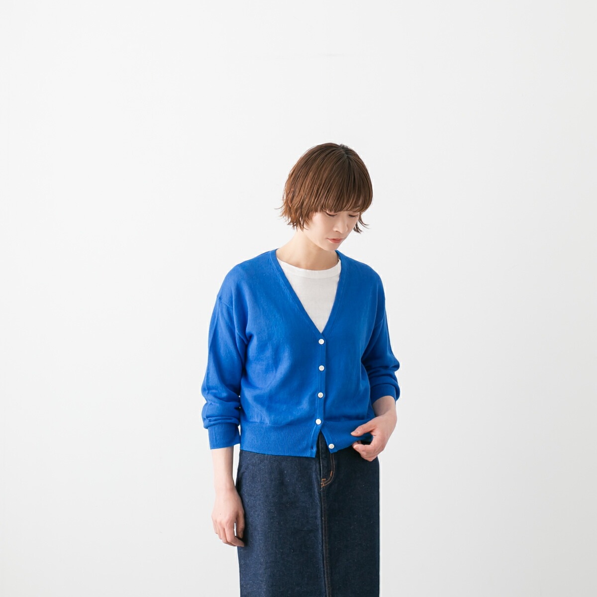 maomade マオメイド UVカット リネン Vネック カーディガン 8色 511110