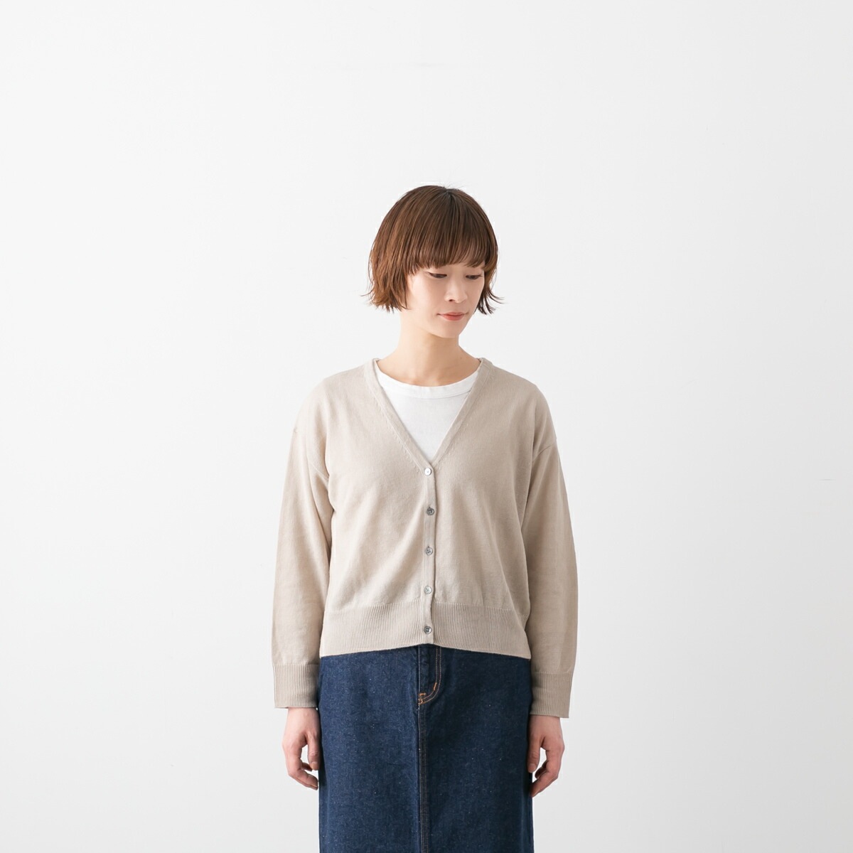 maomade マオメイド UVカット リネン Vネック カーディガン 8色 511110