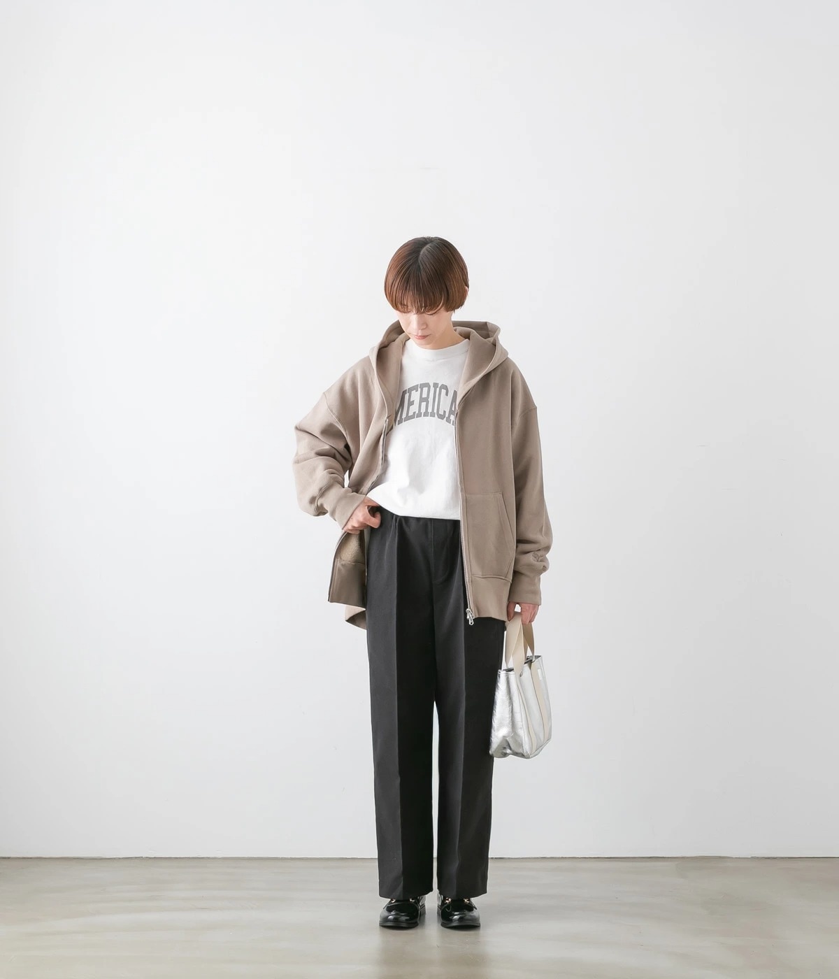 Americana アメリカーナ ワイド フルジップ フーディー 4色 BRF-803A