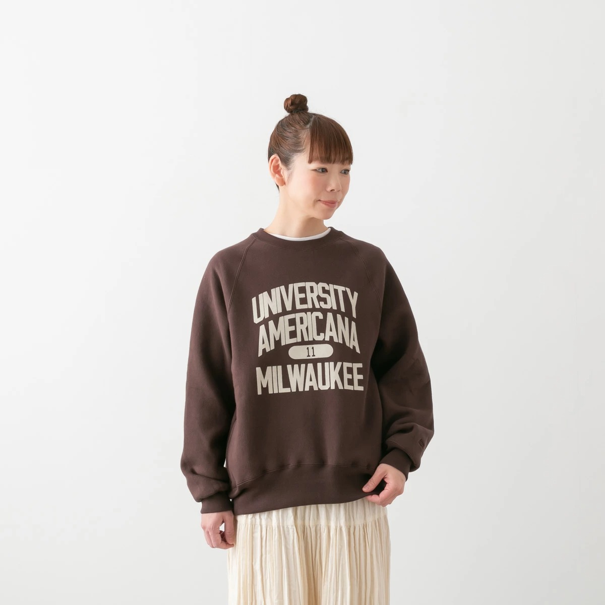 Americana アメリカーナ ボリュームスリーブ クルーネック スウェット 3色 BRF-797A/2