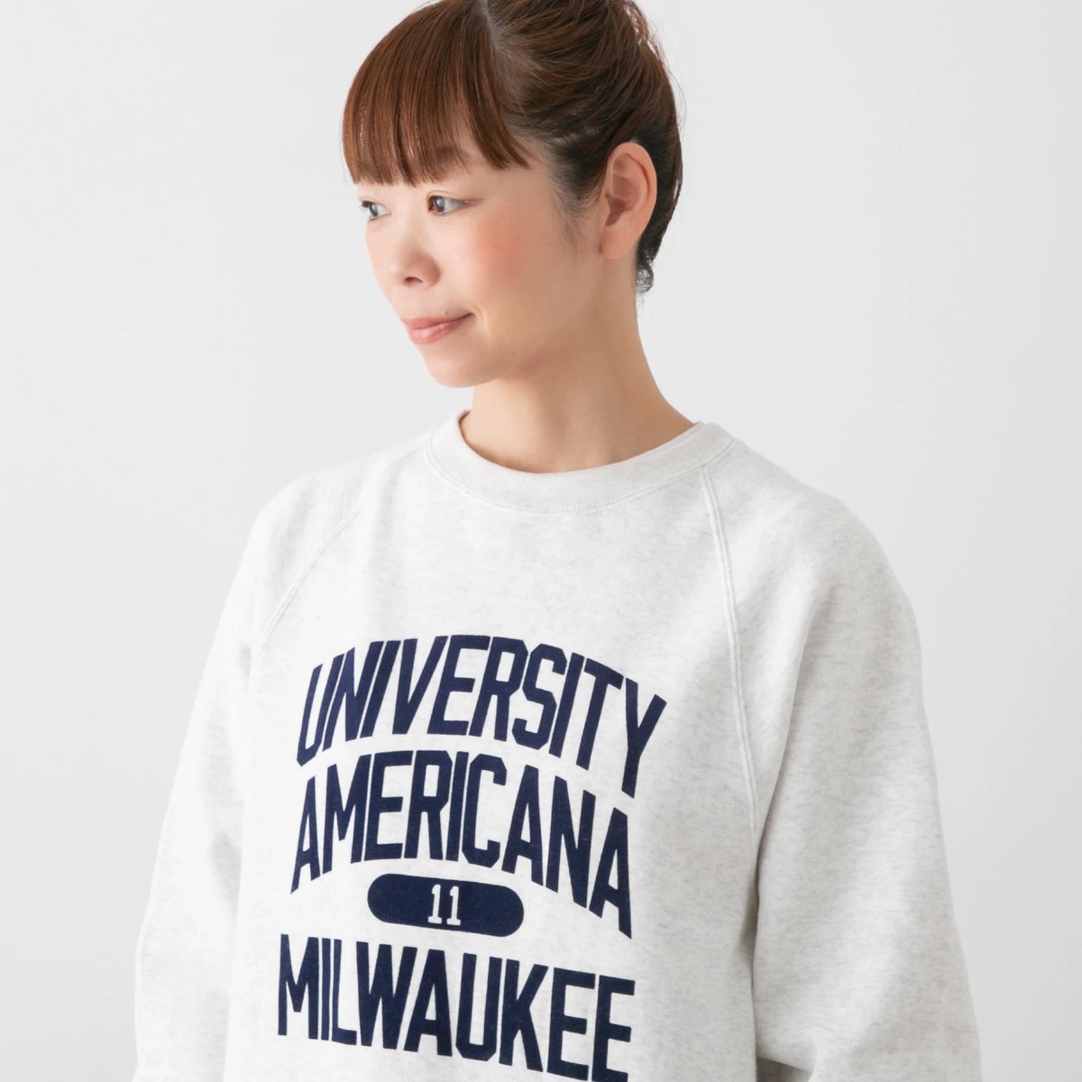 Americana アメリカーナ ボリュームスリーブ クルーネック スウェット 3色 BRF-797A/2