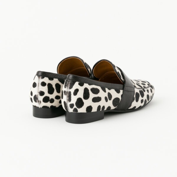 chausser ショセ スクエアトゥ ハラコ ダルメシアン レザー シューズ ローファー C-2257