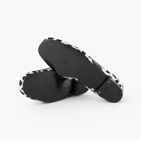 chausser ショセ スクエアトゥ ハラコ ダルメシアン レザー シューズ ローファー C-2257