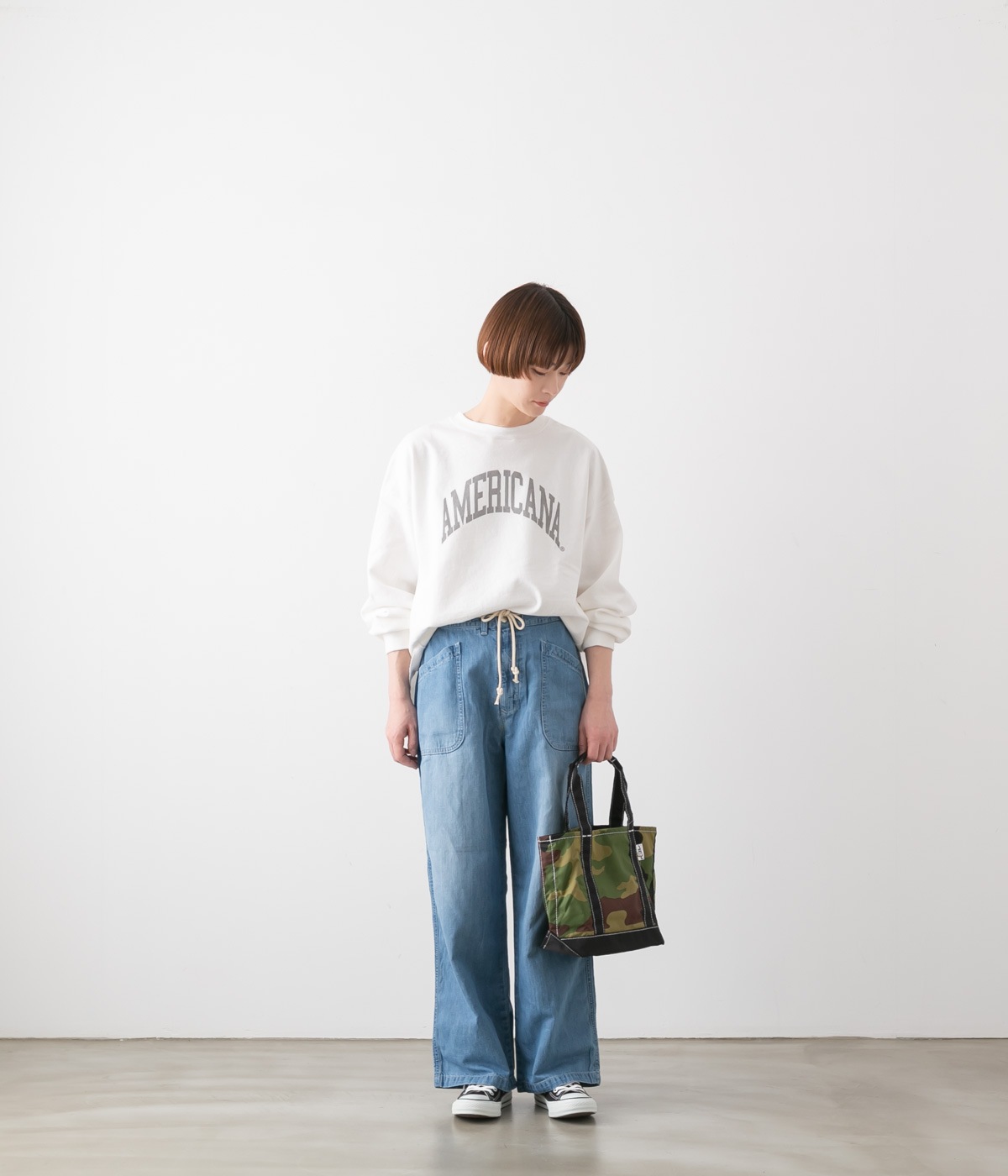 Americana アメリカーナ USED加工 ロングスリーブ Tシャツ 4色 BRF-783A/1