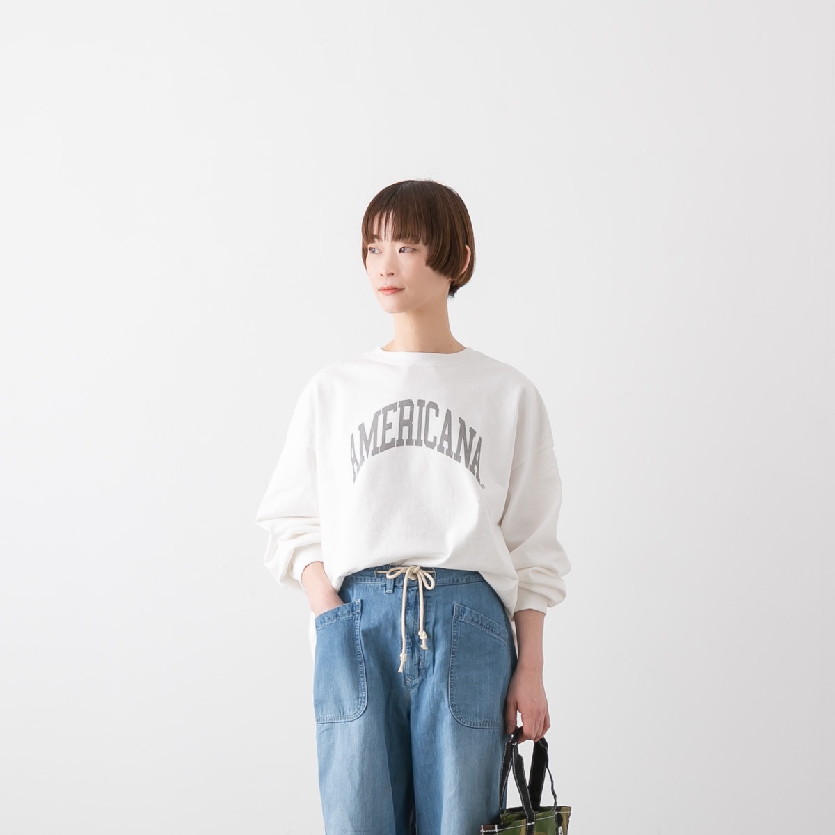 Americana アメリカーナ USED加工 ロングスリーブ Tシャツ 4色 BRF-783A/1