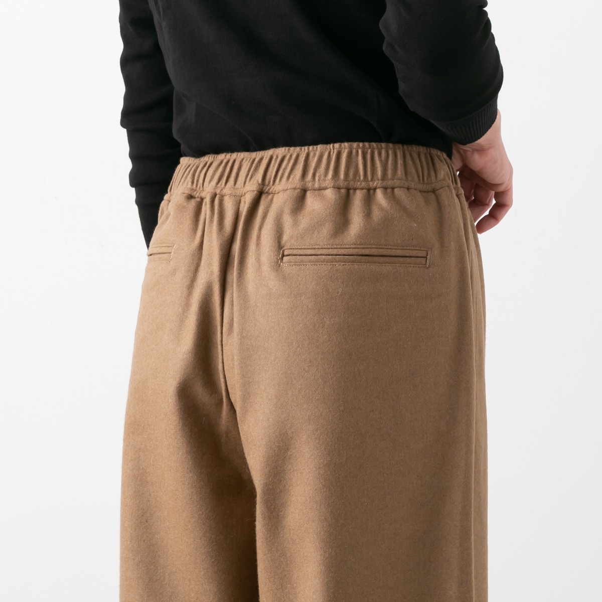 maison de soil メゾンドソイル ウール フランネル イージー ワイドパンツ WOOL FLANNEL EASY WIDE PANTS 3色 GNMDS2052WF