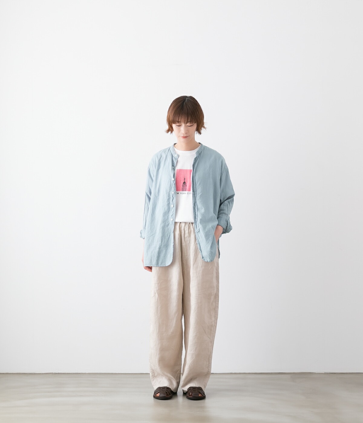 ARMEN アーメン ガーゼ オーバーダイ ユーティリティー シャツ 5