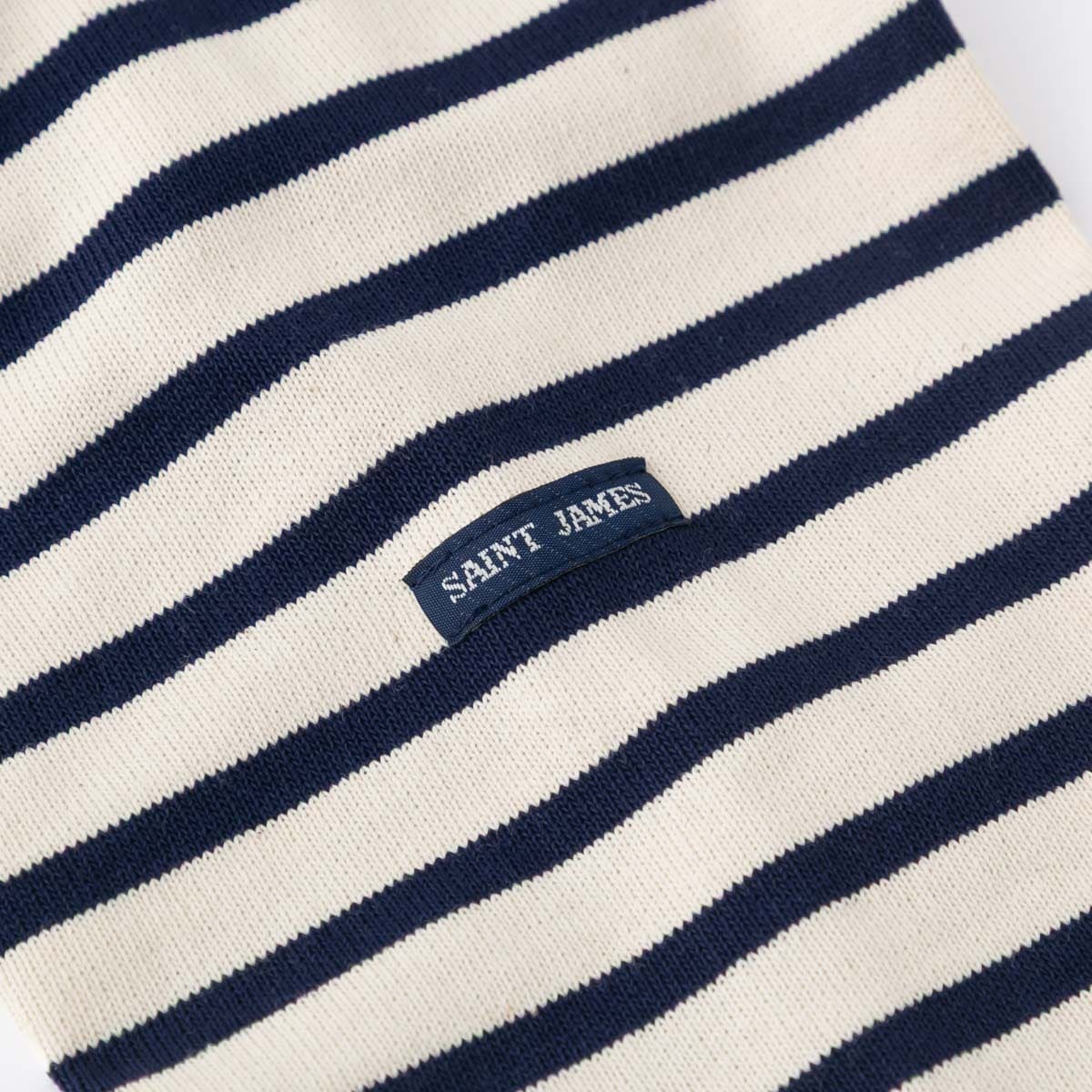 SAINT JAMES セントジェームス OUESSANT ウエッソン 長袖 ボーダー ハートエルボーパッチ付き ボートネックカットソー