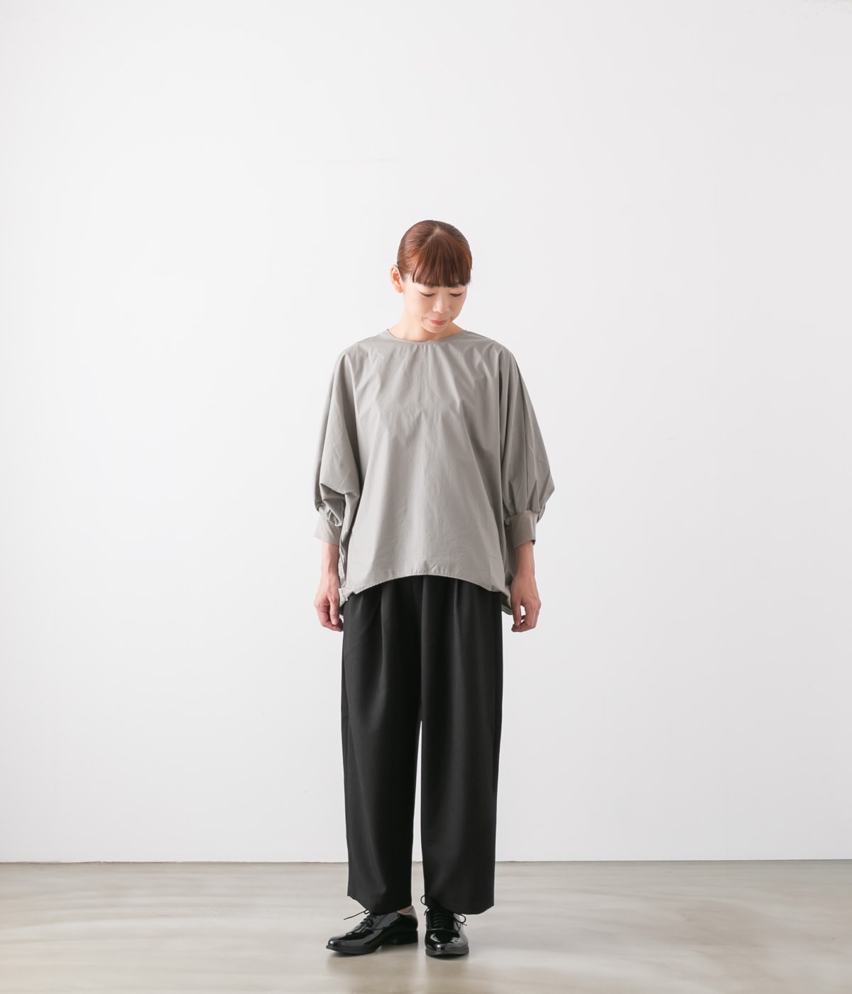 mizuiro ind ミズイロインド ボートネック コクーン プルオーバー boat neck cocoon P/O 3色 2-230097