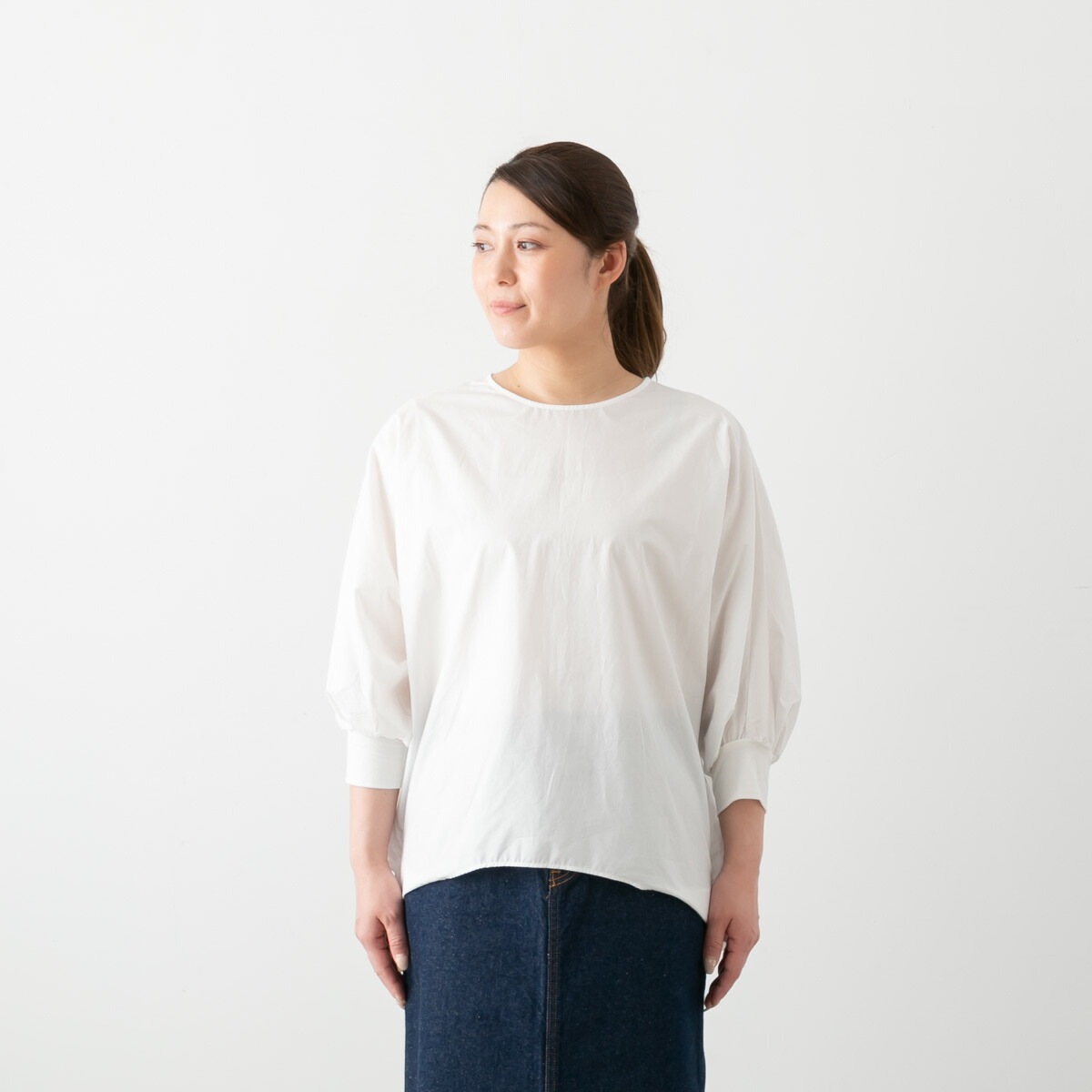 mizuiro ind ミズイロインド ボートネック コクーン プルオーバー boat neck cocoon P/O 3色 2-230097