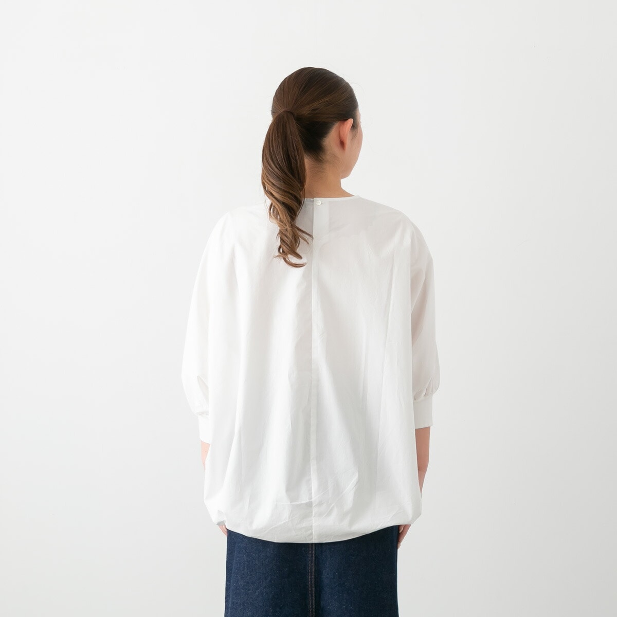 mizuiro ind ミズイロインド ボートネック コクーン プルオーバー boat neck cocoon P/O 3色 2-230097