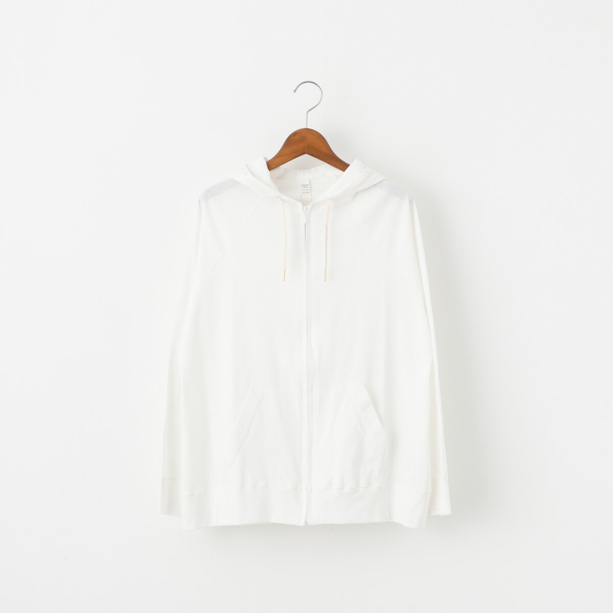 harmonie アルモニ オーガニックコットン ふんわり天竺 ジップアップ パーカー 5色 82210335