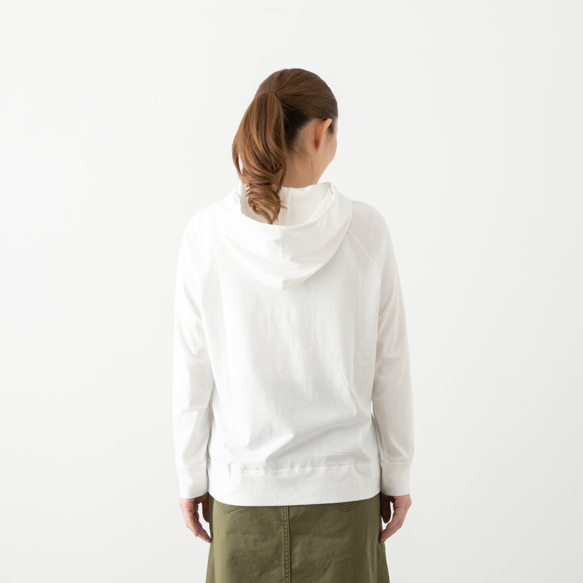 harmonie アルモニ オーガニックコットン ふんわり天竺 ジップアップ パーカー 5色 82210335