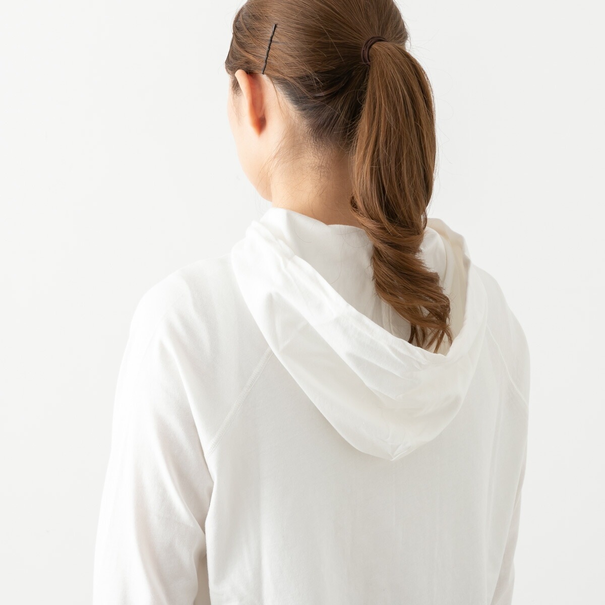 harmonie アルモニ オーガニックコットン ふんわり天竺 ジップアップ パーカー 5色 82210335