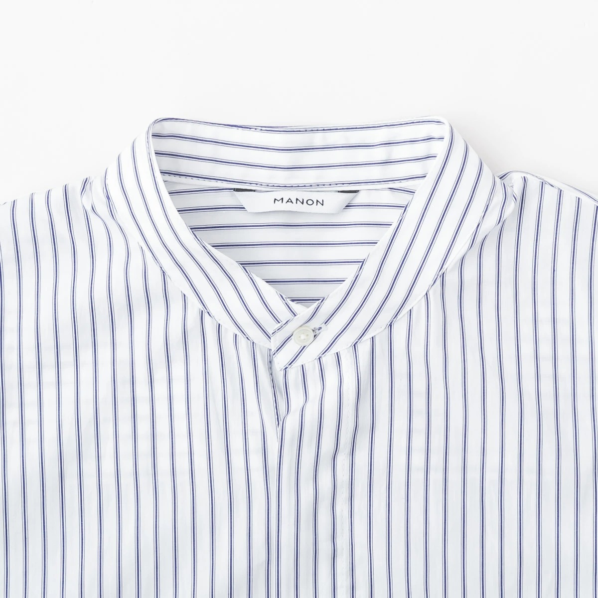 MANON マノン GATHER SLEEVE BAND COLLAR SHIRT ギャザー スリーブ バンドカラー シャツ 4色 MNN-SH-302