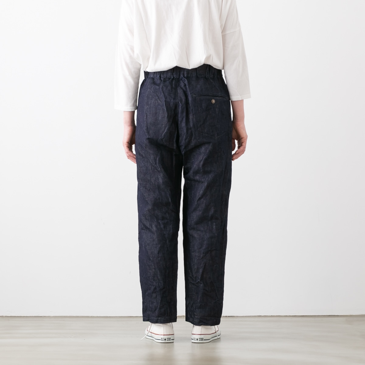 soi-e ソワ コットンリネン デニム パンツ 821019