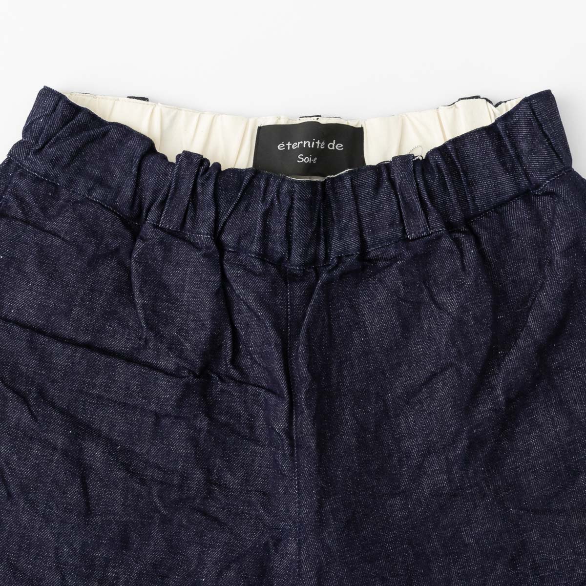 soi-e ソワ コットンリネン デニム パンツ 821019