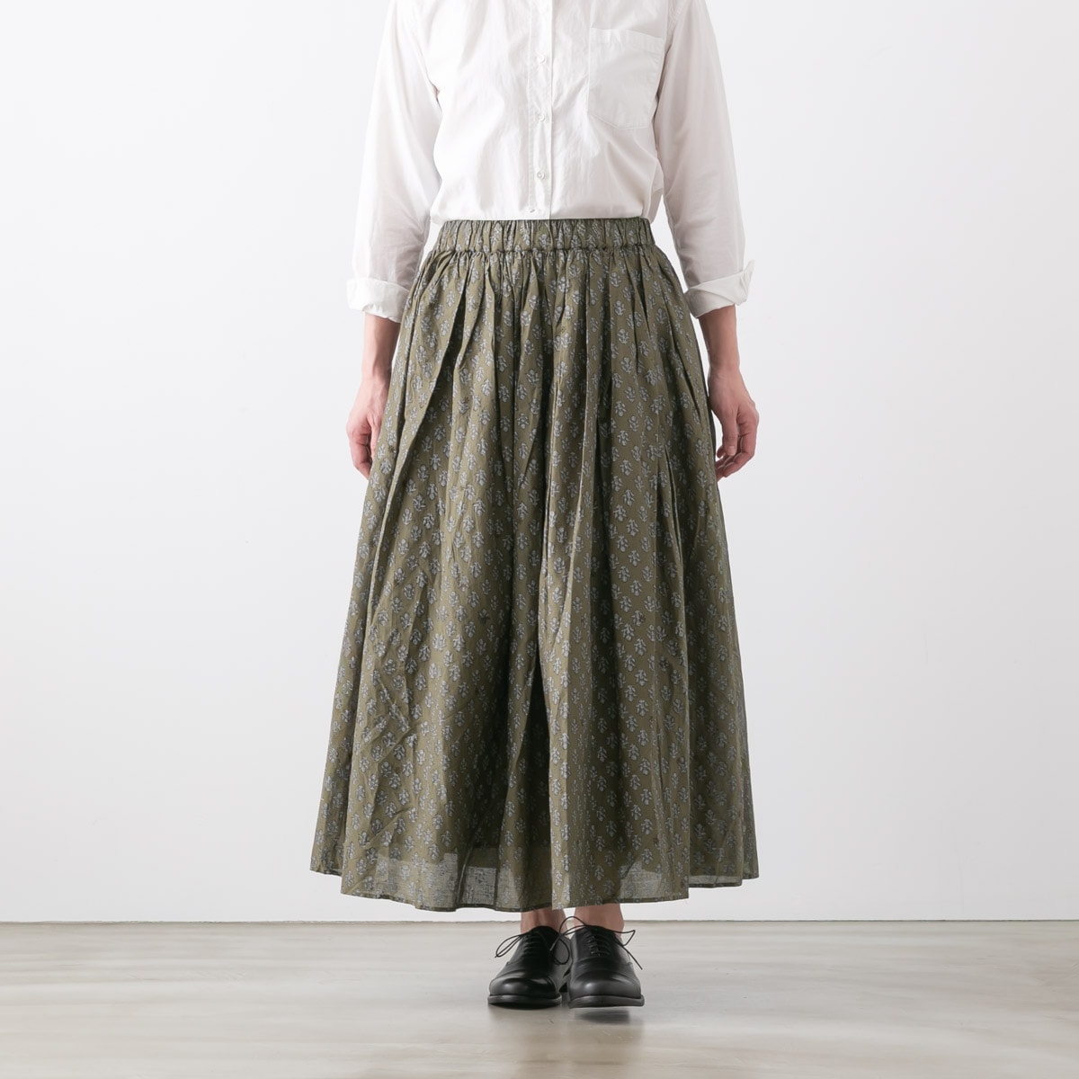 maison de soil メゾンドソイル RAJASTHAN TUCK GATHERED SKIRT WITH