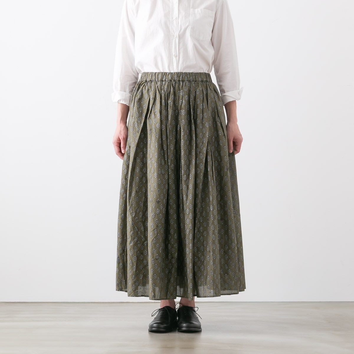 maison de soil メゾンドソイル RAJASTHAN TUCK GATHERED SKIRT WITH