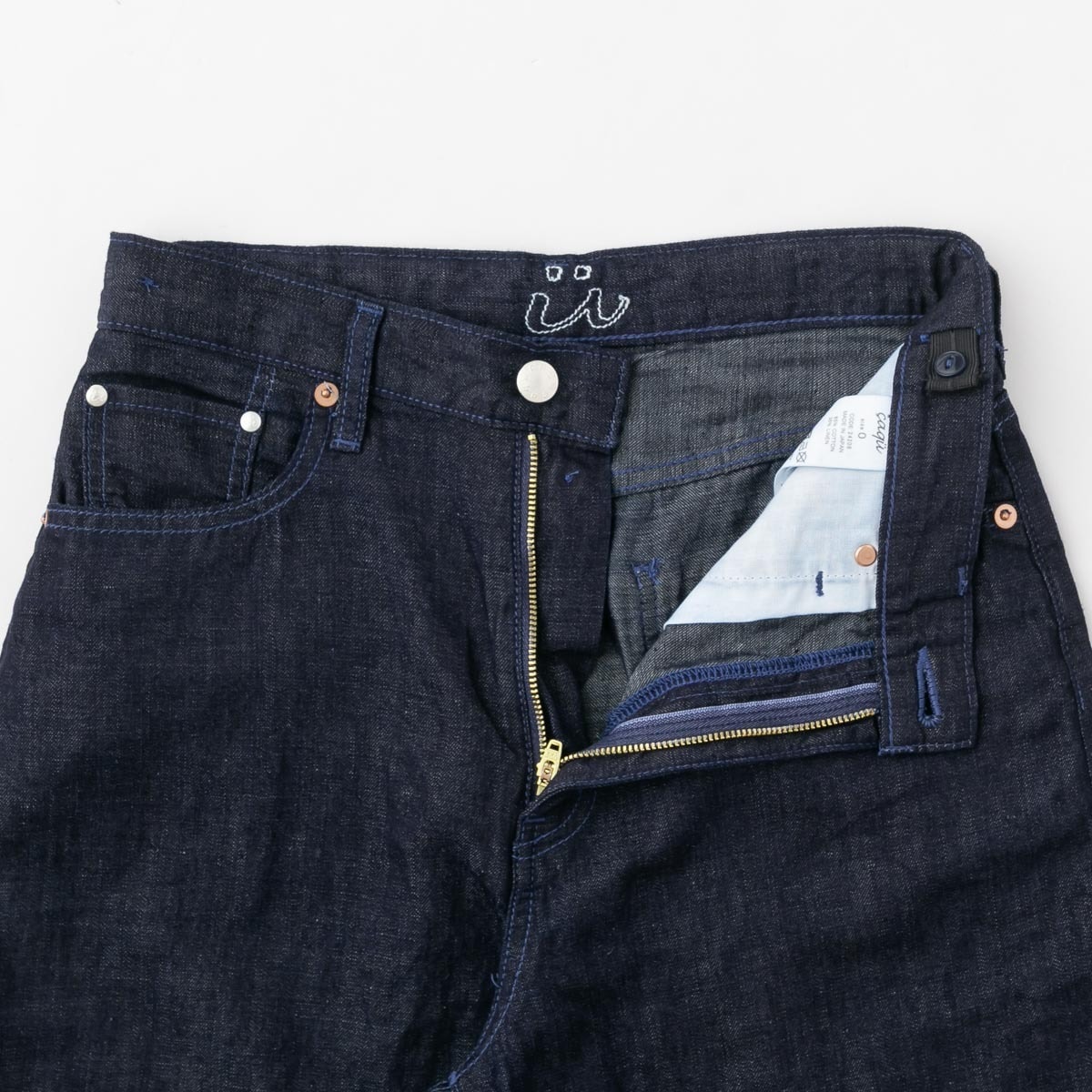 caqu サキュウ FS linen wide boys コットン リネン ワイド デニム 2色 