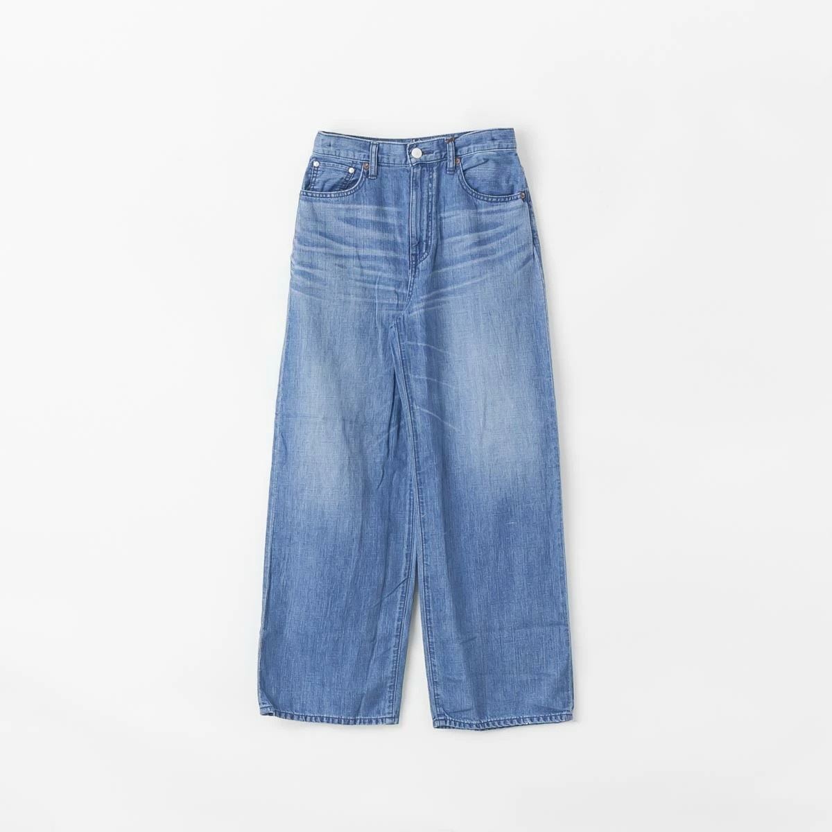 caqu サキュウ FS linen wide boys コットン リネン ワイド デニム 2色