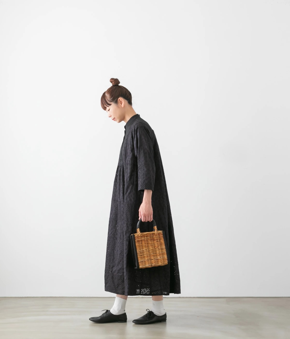 SARAHWEAR サラウェア Embroidery Patchwork Plain Cotton Lawn Dress