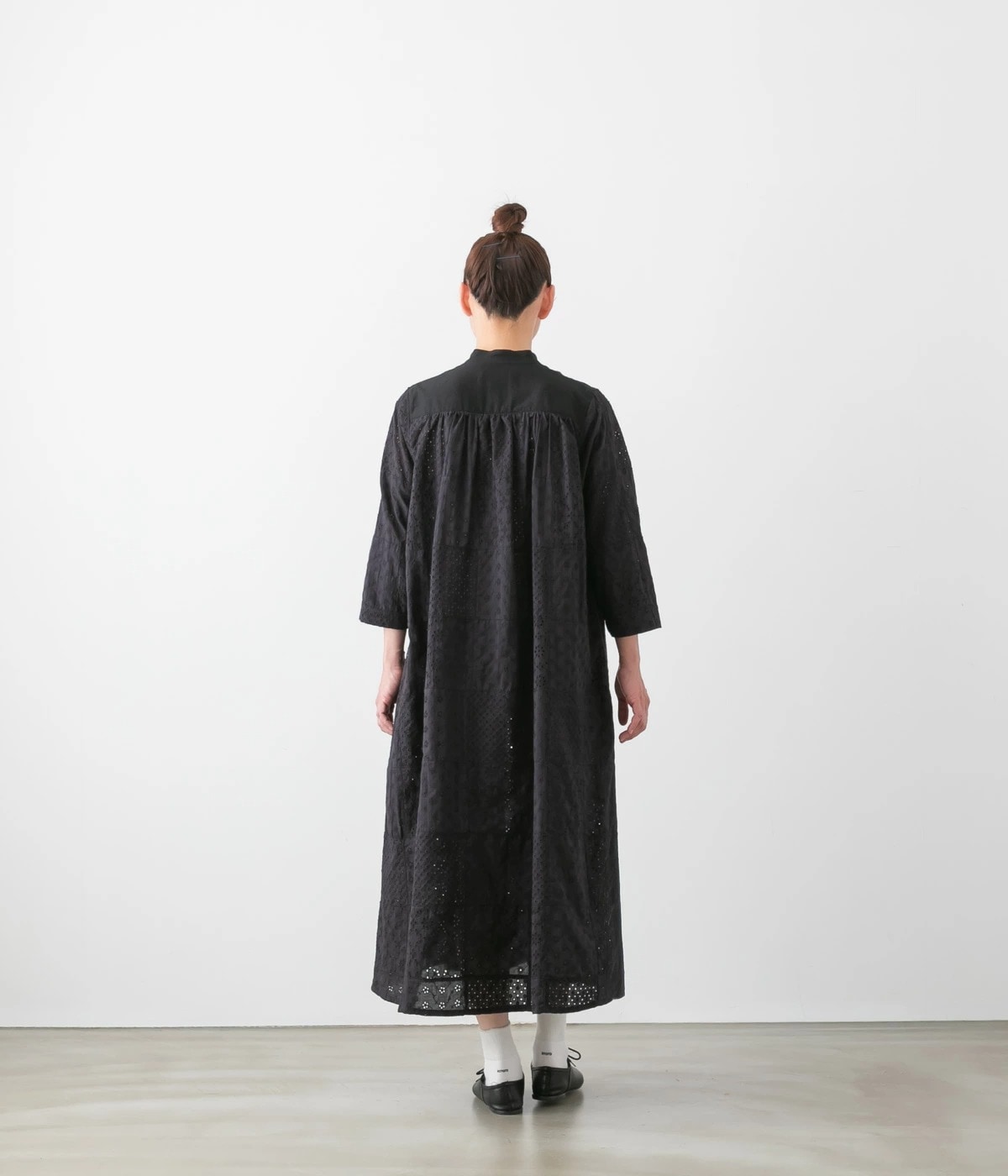 SARAHWEAR サラウェア Embroidery Patchwork Plain Cotton Lawn Dress 