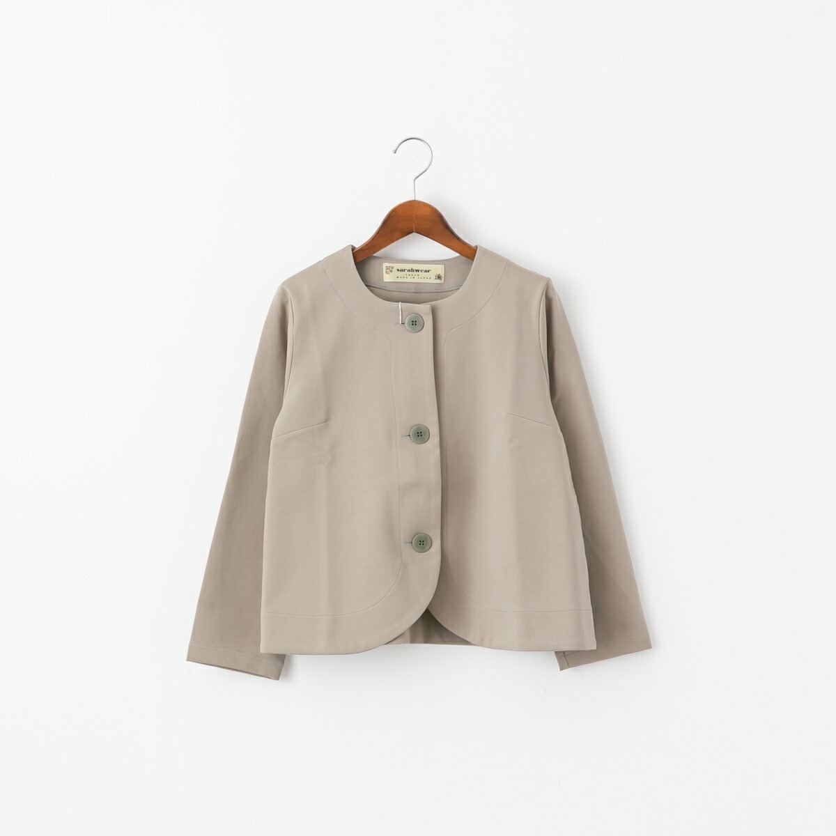 SARAHWEAR サラウェア ポンチ ノーカラー ジャケット 3色 C91175