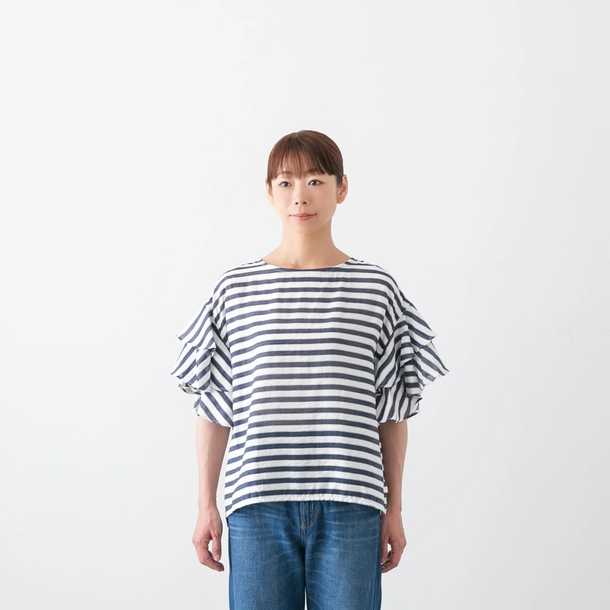 着用1度　美品　マナオラ　manaola フレアスリーブ　トップス　S MANON マノン FLARE SLEEVE PULL OVER BLOUSE フレアスリーブ プル