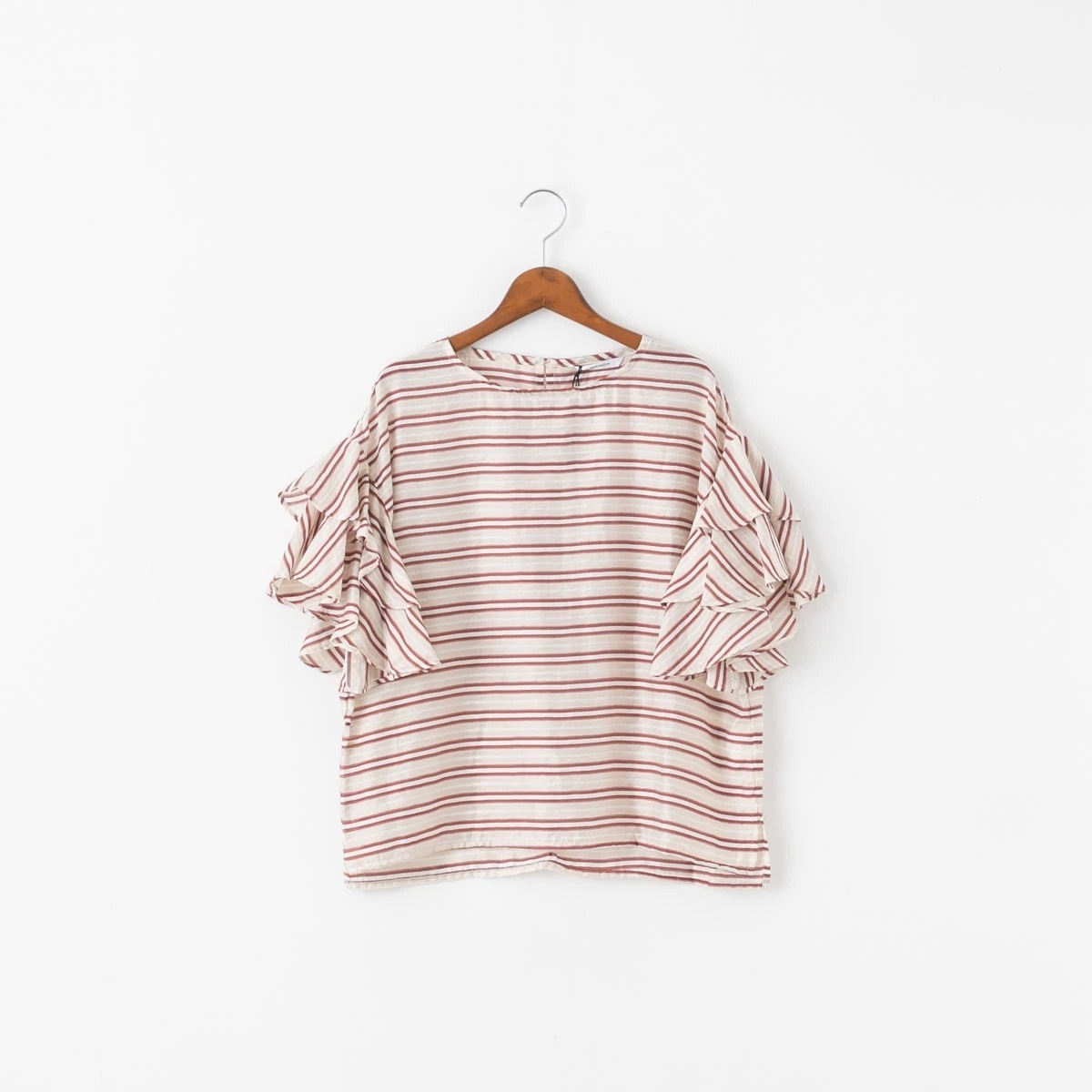 MANON マノン FLARE SLEEVE PULL OVER BLOUSE フレアスリーブ プル 