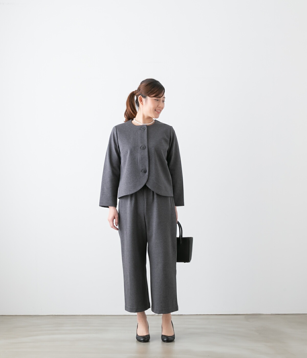 SARAHWEAR サラウェア ポンチ ワイド パンツ 3色 C91088