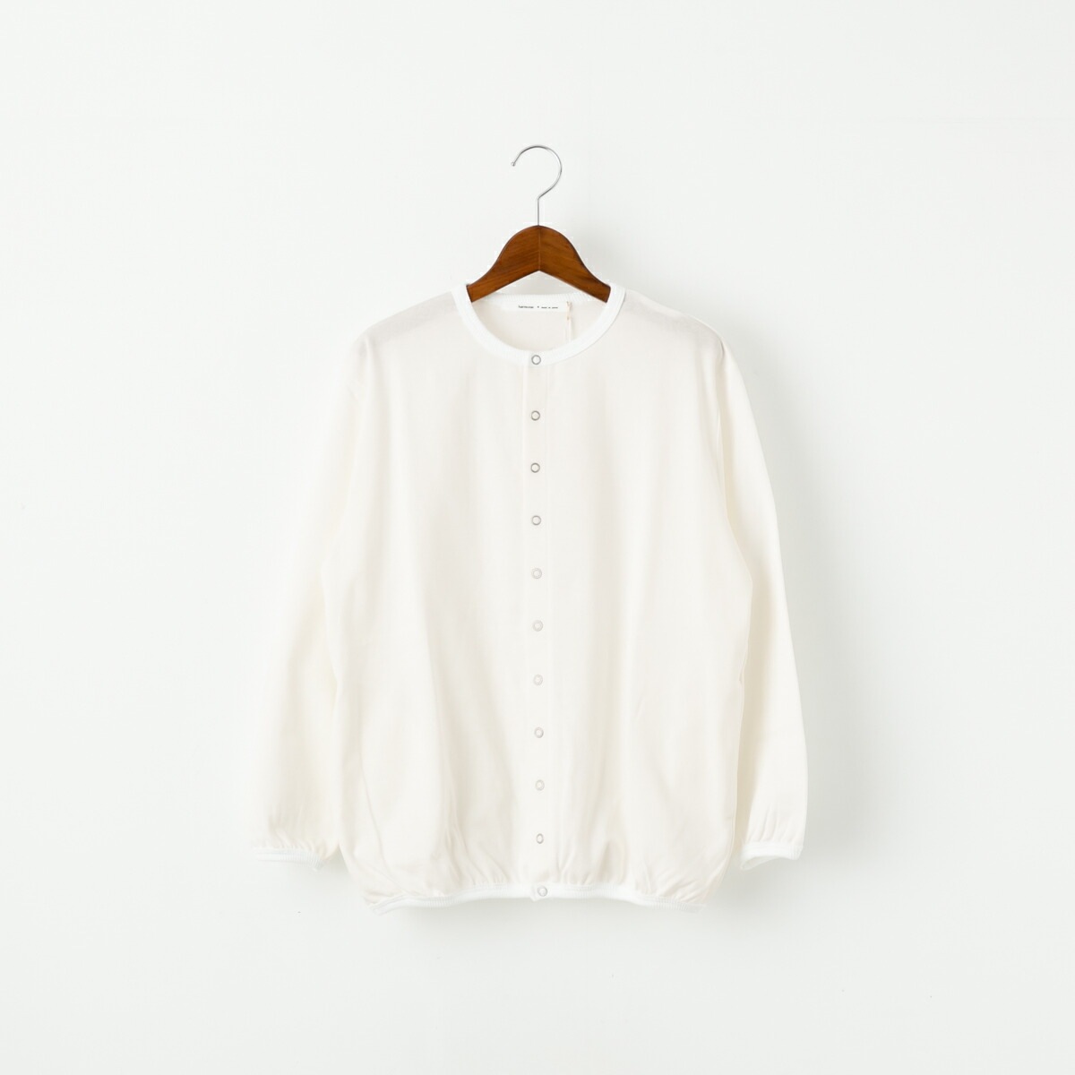 harmonie アルモニ ハードコンパクト 裏毛 リングドットボタン カーディガン 4色 62130145