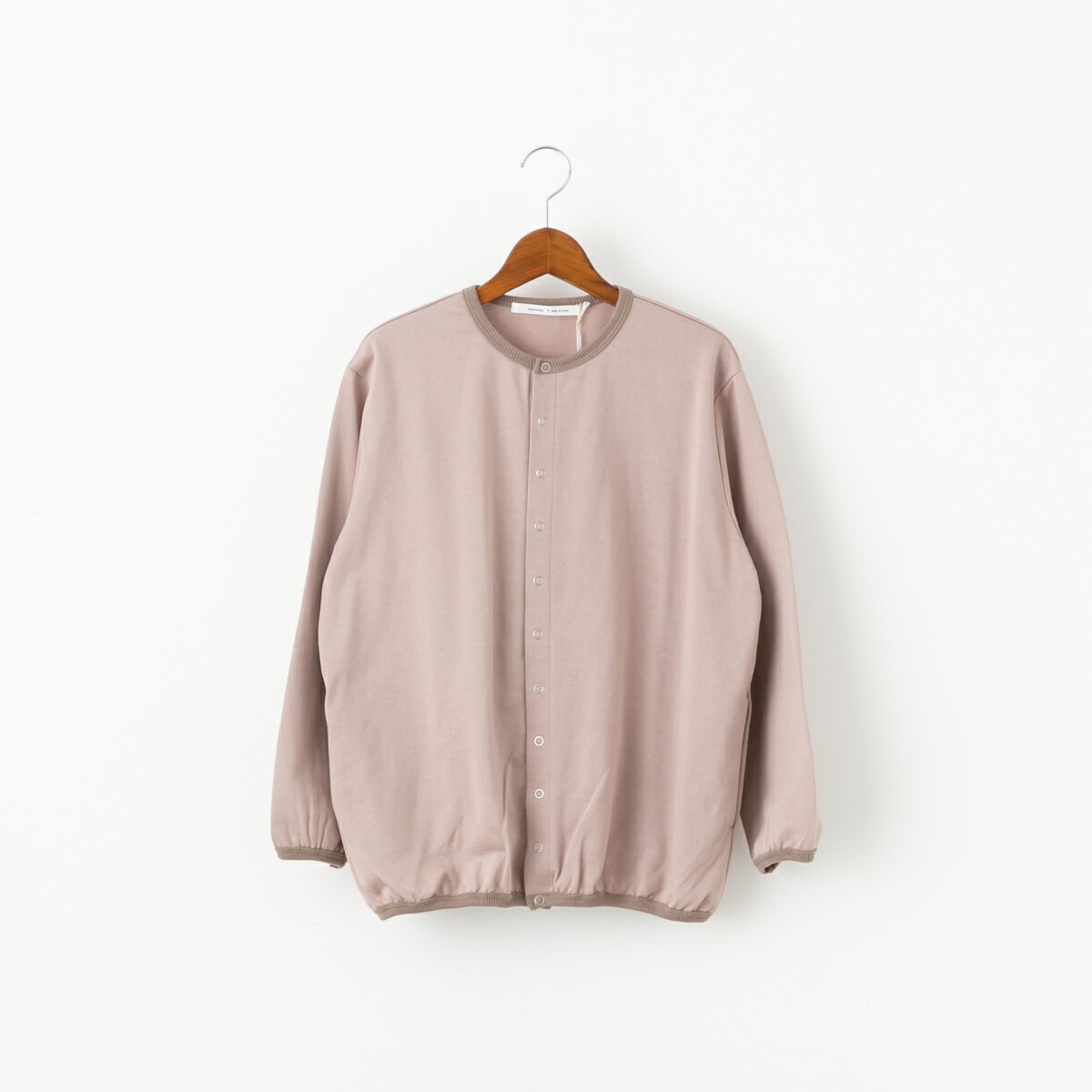 harmonie アルモニ ハードコンパクト 裏毛 リングドットボタン カーディガン 4色 62130145