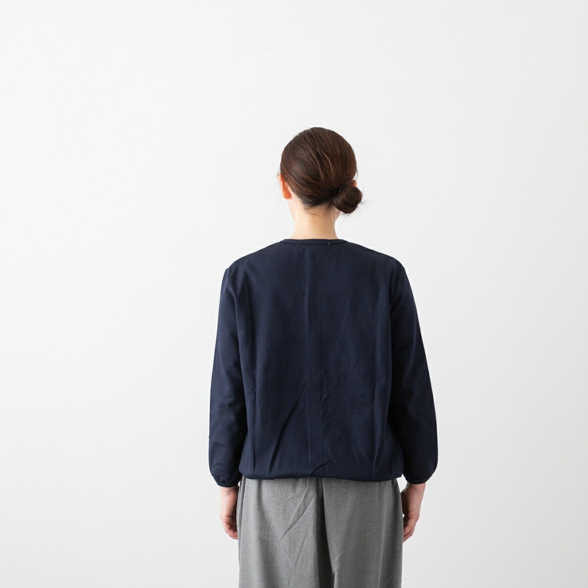 harmonie アルモニ ハードコンパクト 裏毛 リングドットボタン カーディガン 4色 62130145