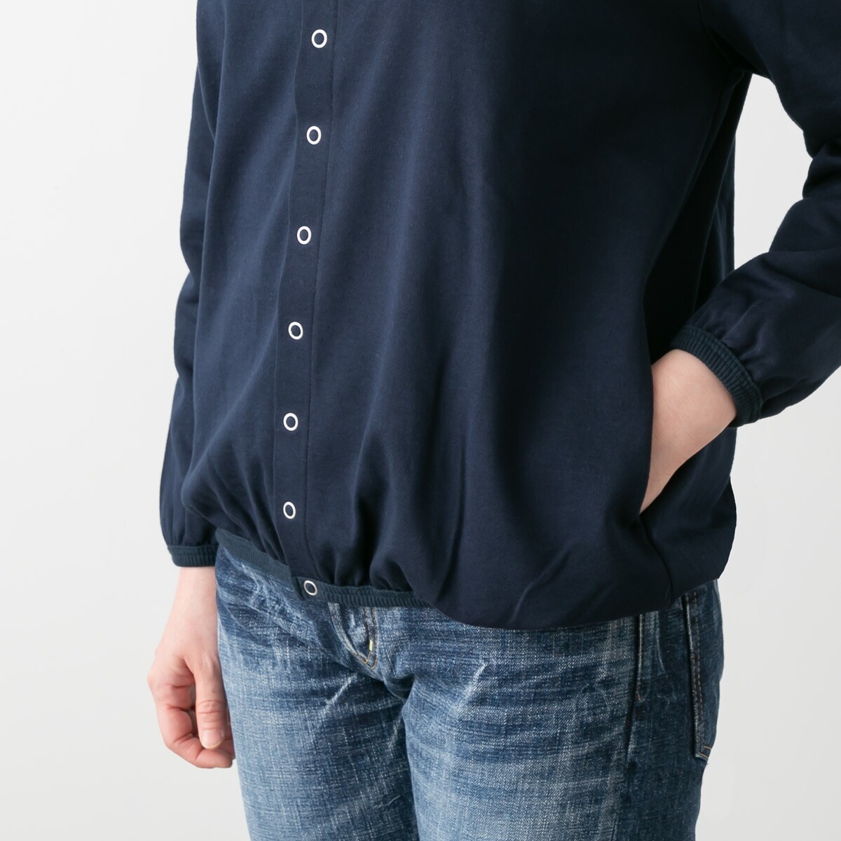 harmonie アルモニ ハードコンパクト 裏毛 リングドットボタン カーディガン 4色 62130145