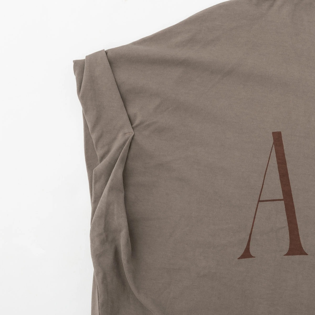 Americana アメリカーナ クロップド ワイド ロールアップ ロゴ Tシャツ AMRCN 4色 BRF-M-806A