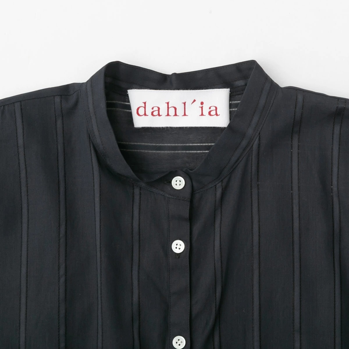 dahl'ia ダリア コットン フリル 半袖 ブラウス 2色 DBL-324KST