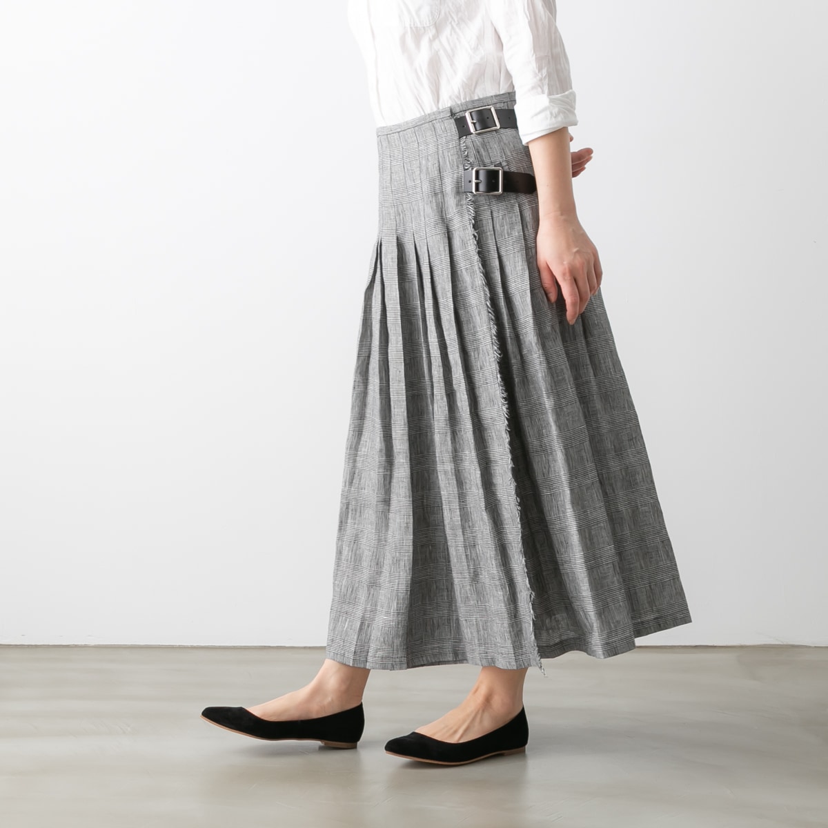 O'NEIL OF DUBLIN オニール・オブ・ダブリン WRAP SKIRT リネンタック