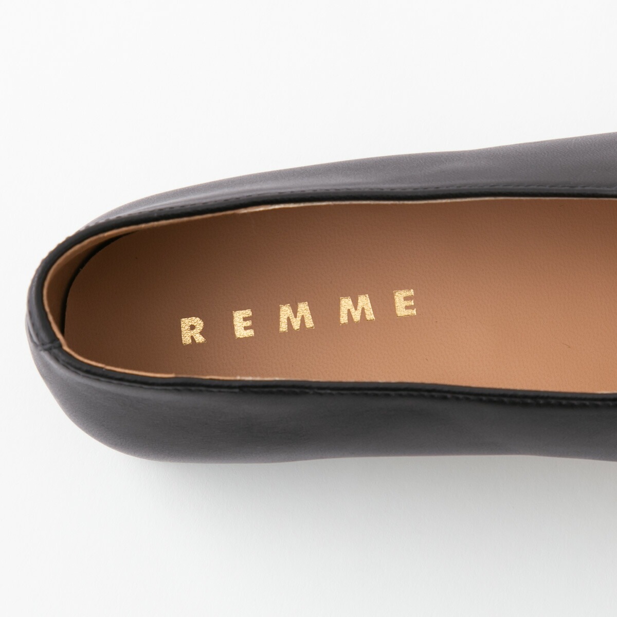 REMME レメ Vカット レザー ローヒールパンプス 2色 ZH-6410-SH