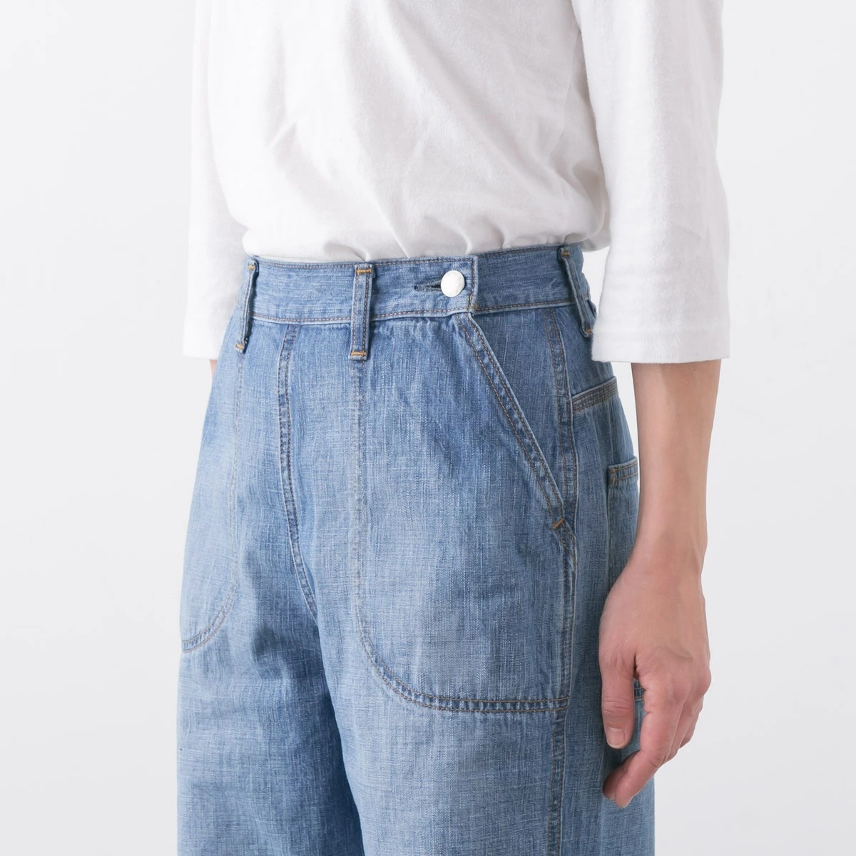 caqü デニム　ランチパンツ caqu サキュウ ranch pants 2 デニム ランチパンツ 2色 04034