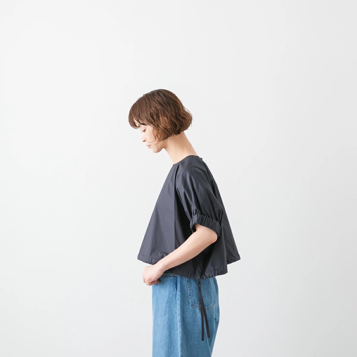 nicholson ＆ nicholson ニコルソン アンド ニコルソン コットン ポプリン プルオーバー ブラウス 4色 LEMON-POPLIN