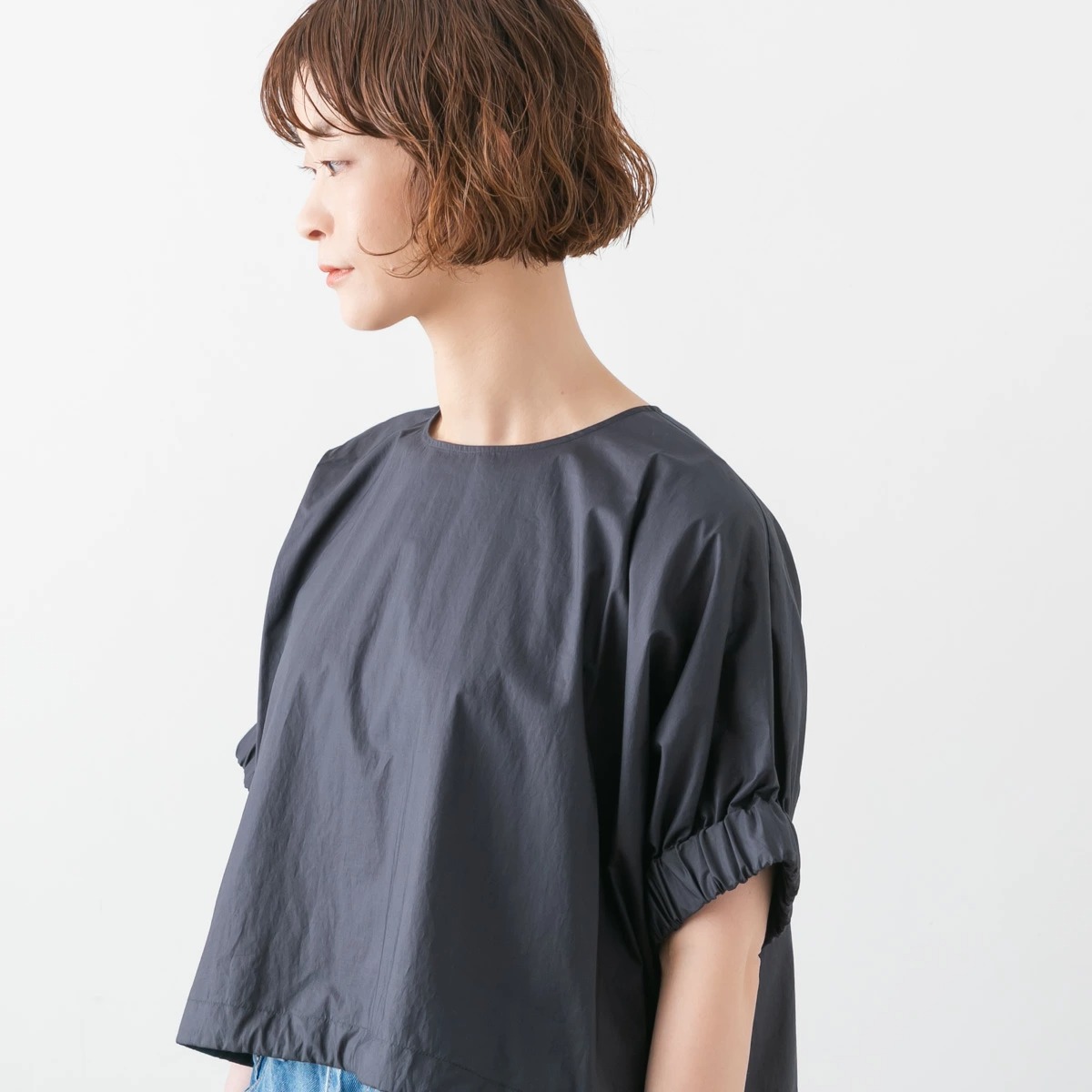 nicholson ＆ nicholson ニコルソン アンド ニコルソン コットン ポプリン プルオーバー ブラウス 4色 LEMON-POPLIN