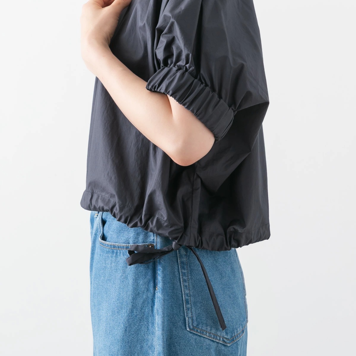 nicholson ＆ nicholson ニコルソン アンド ニコルソン コットン ポプリン プルオーバー ブラウス 4色 LEMON-POPLIN