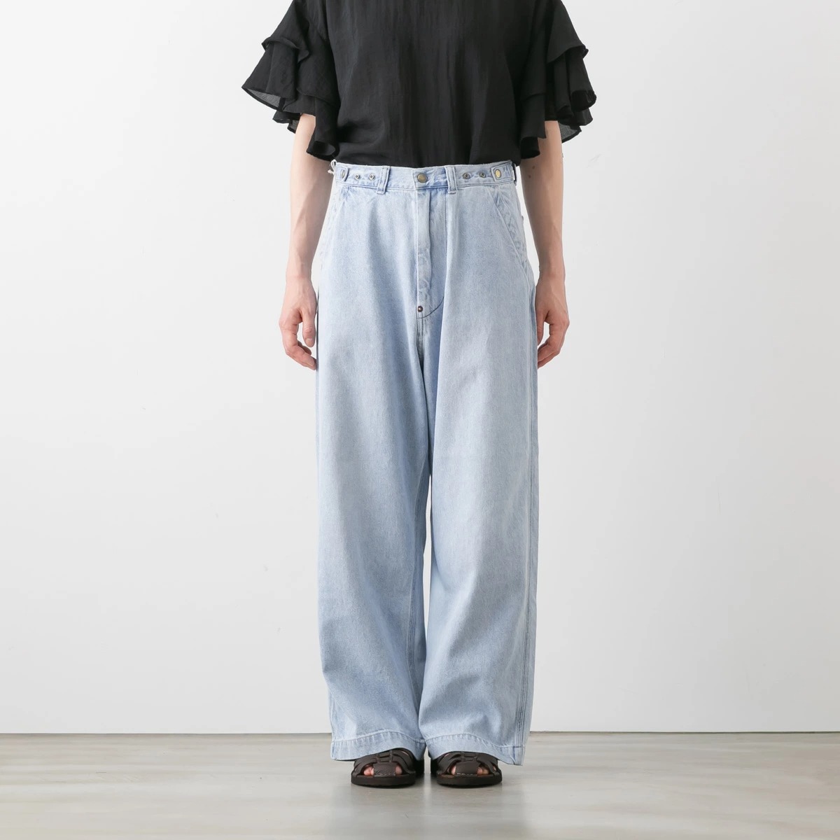 Ordinary fits オーディナリーフィッツ ベルパンツ BELL PANTS BLEACH